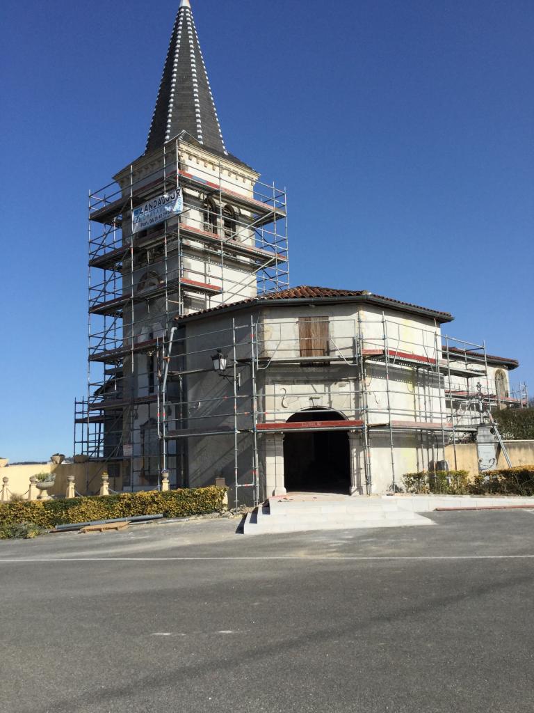 Travaux de ravalement des façades extérieures de l'église