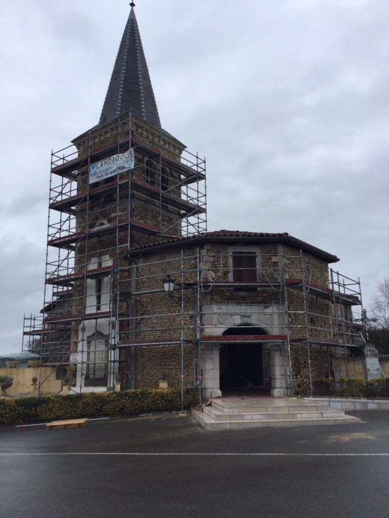 Travaux de ravalement des façades extérieures de l'église