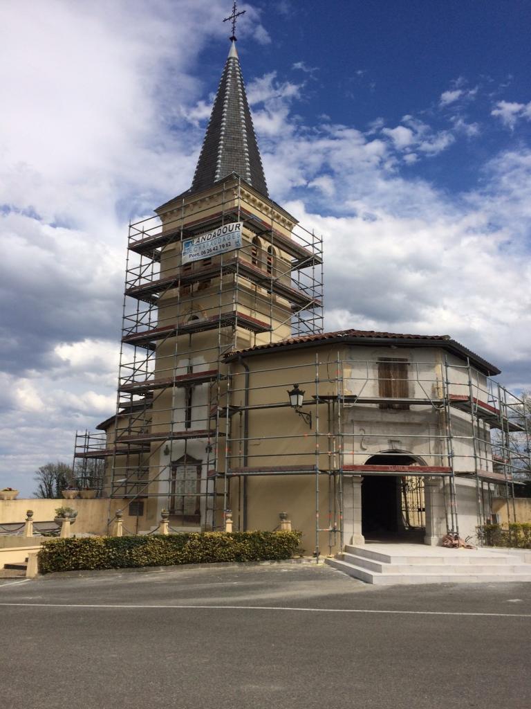 Travaux de ravalement des façades extérieures de l'église