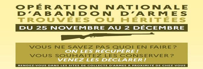 OPÉRATION NATIONALE D’ABANDON SIMPLIFIÉ D’ARMES À L'ETAT