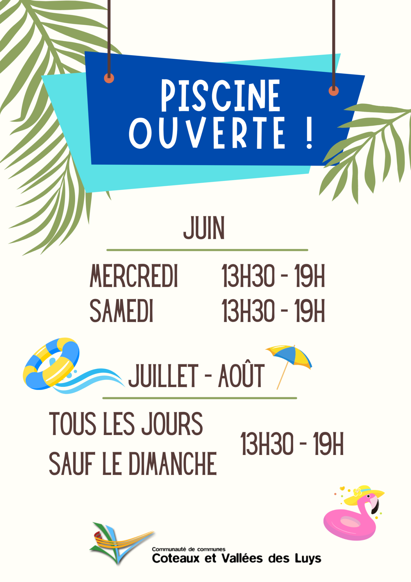 Horaires piscine