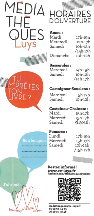 Mediatheque horaires