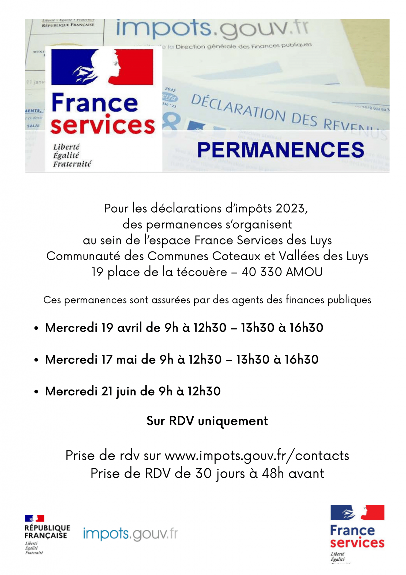 Permanences impots fs des luys 1